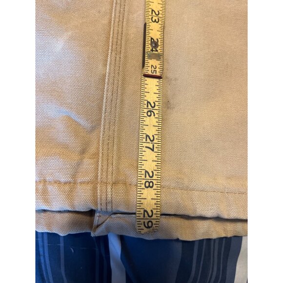 VTG Carhartt Barn Chore Tan Jacket Blanket Lined Work Coat HD Canvas Mens - Picture 4 of 16